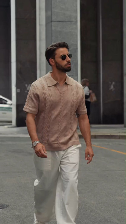 Men's Premium Knit Breathable Polo Shirt