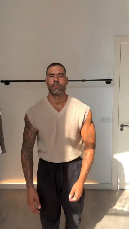 V-Neck Men's Vest New Summer Vest Sports Fitness Trend Men's Wear