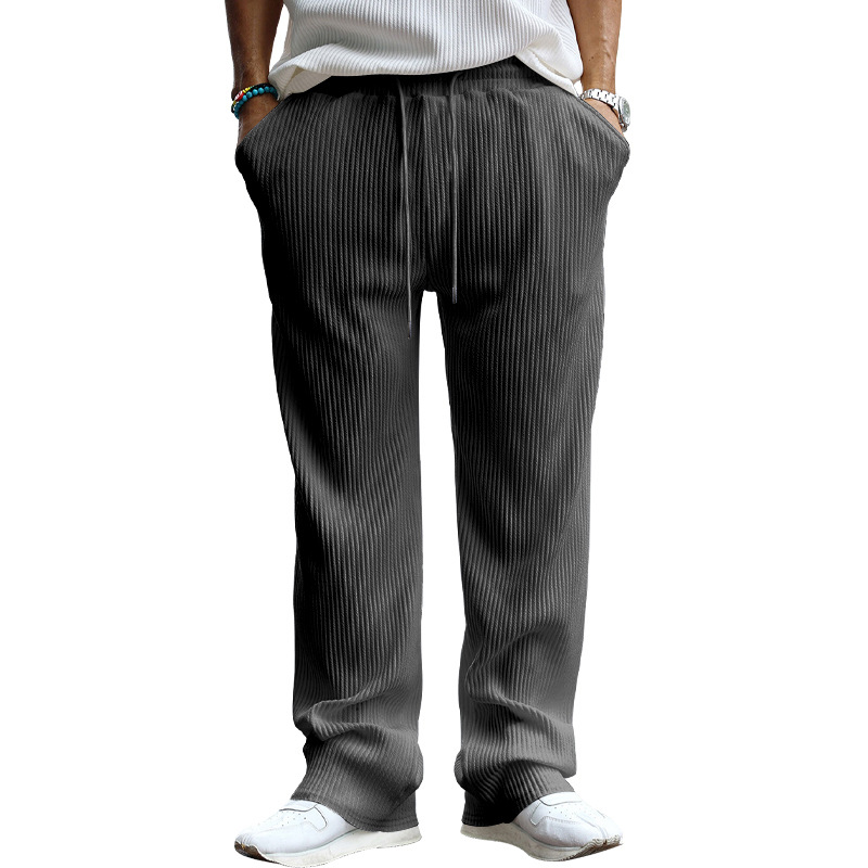 Men's Corduroy Casual Versatile Loose Trousers Cool And Breathable