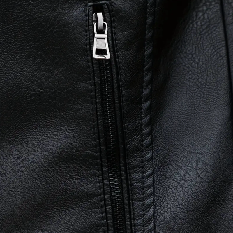 Men's Casual Style Jacket With Zipper Closure And Ribbed Shoulder Detail For Autumn