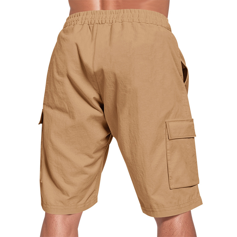 Men's Linen Multi-Pocket Cargo Shorts