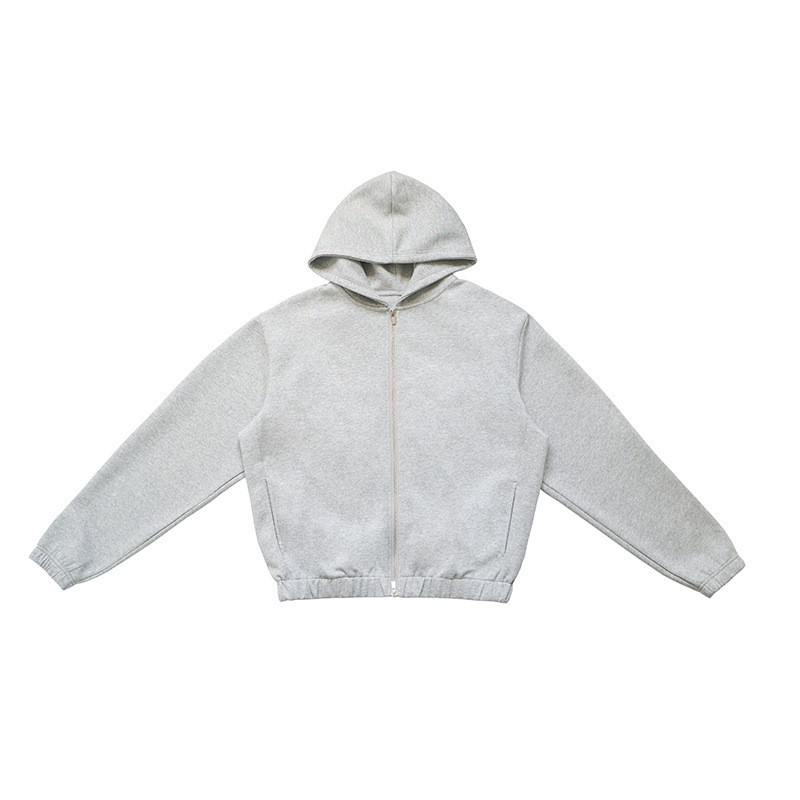 Unisex Oversized Zip-Up Sweatshirt – Double-Sided Air Layer Tech Fabric, Space Cotton Hoodie for Autumn Winter