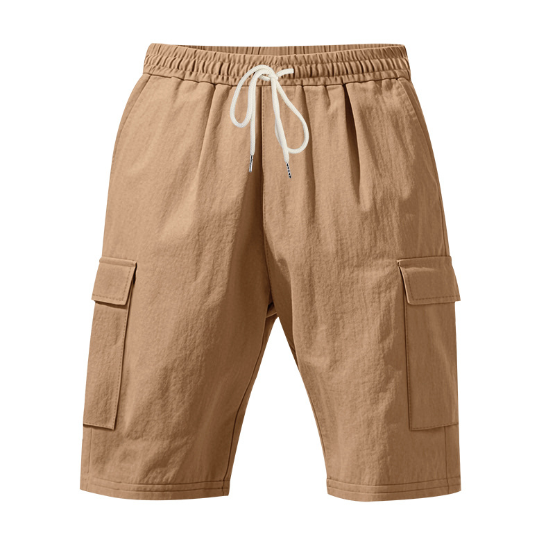 Men's Linen Multi-Pocket Cargo Shorts