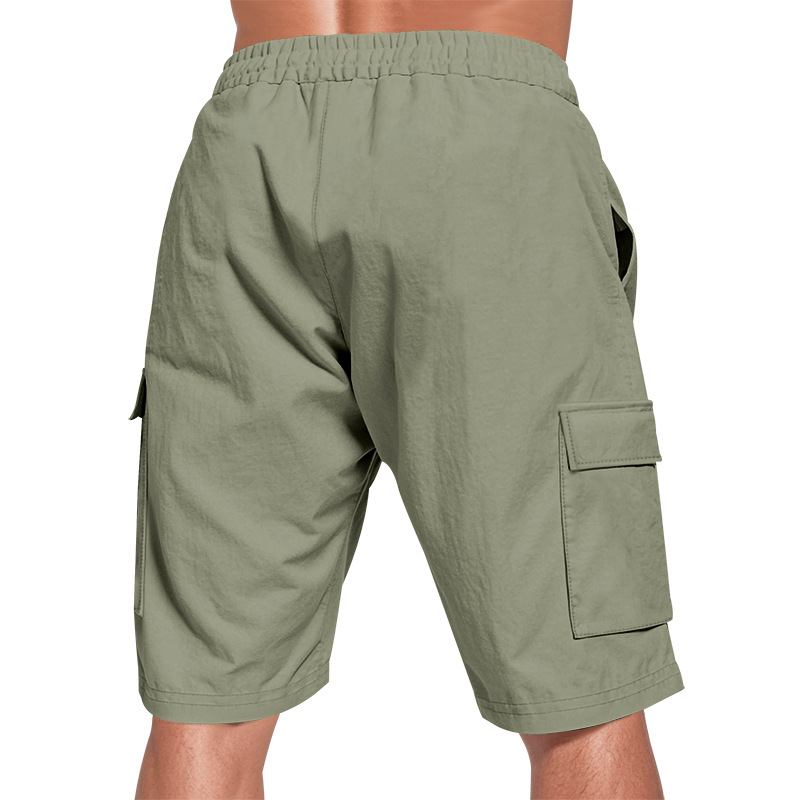 Men's Linen Multi-Pocket Cargo Shorts