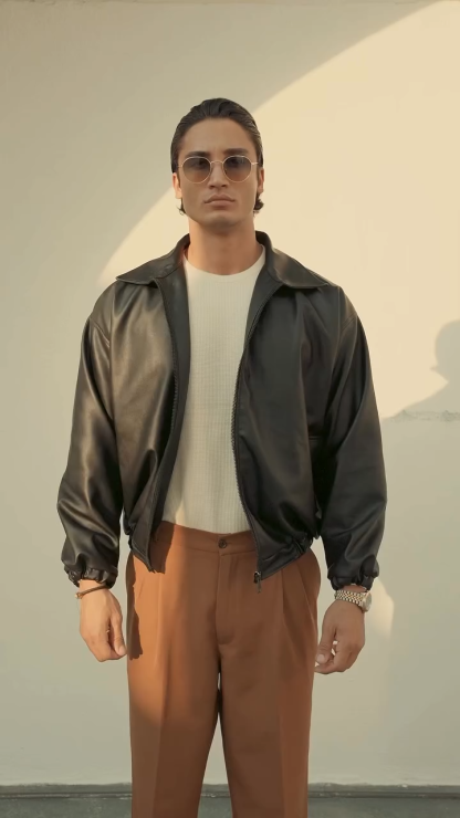 Autumn PU Leather Jacket For Men, High-End Look With Turn-Down Collar, Loose-Fit Casual Short Jacket With A Rebellious Edge, Versatile And Trendy, Perfect For Everyday Wear.