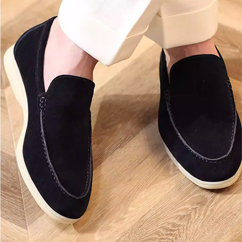 Men's Summer Breathable Slip-On Loafers，Casual Driving Shoes All-Day Comfort