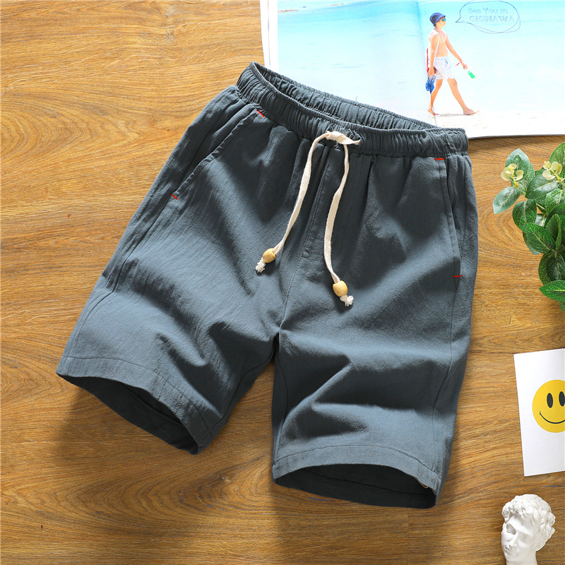 Men's Summer Cotton Linen Cargo Shorts