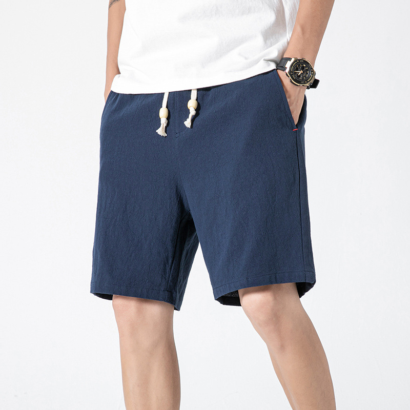 Men's Summer Cotton Linen Cargo Shorts