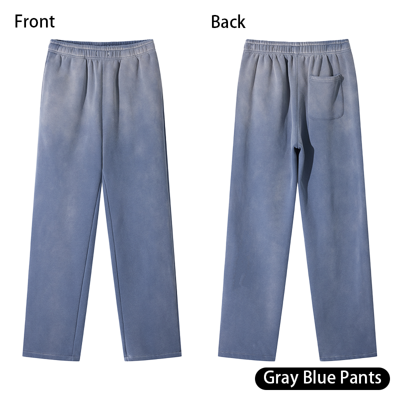 Retro Heavyweight Casual Sports Suit, 420GSM Vintage Zipper Hoodie and Sweatpants, Washed and Distressed Unisex Sportswear, Warm and Comfortable for Transitional Seasons