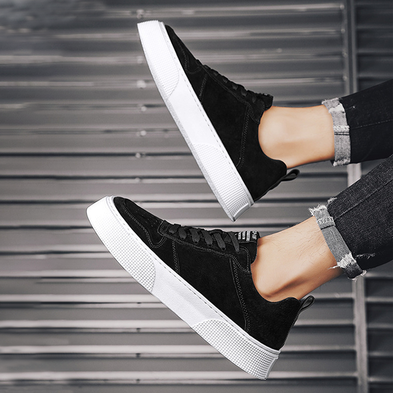 Classic Men's Casual Sneakers, Breathable Comfortable Walking Shoes, Non-Slip Thick Sole Lightweight Tennis Shoes for Gym Workout and Daily Wear