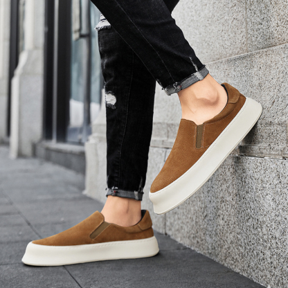 2025 Premium Suede Slip-On Loafers for Men, Men's Ultra-Light Slip-On Sneakers, Casual Suede Driving Shoes for Men, Lightweight Minimalist Comfort Shoes