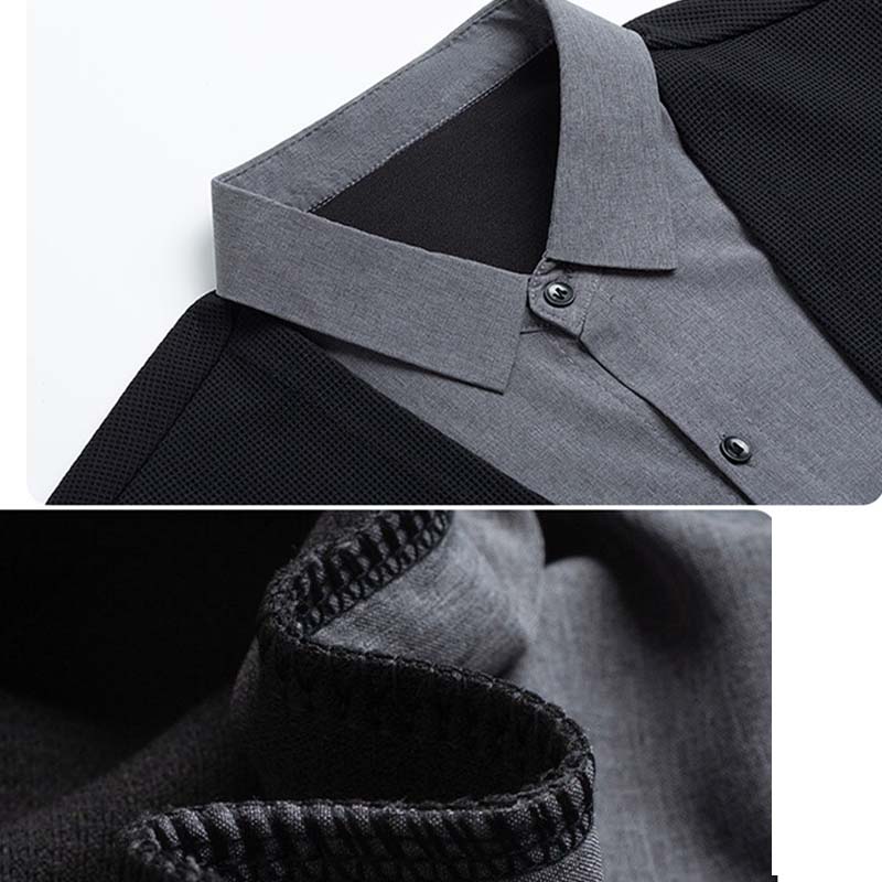 Men's Faux Two-Piece Cardigan – Lightweight Luxury Spring/Autumn Business Jacket with Folded Collar, New Arrival