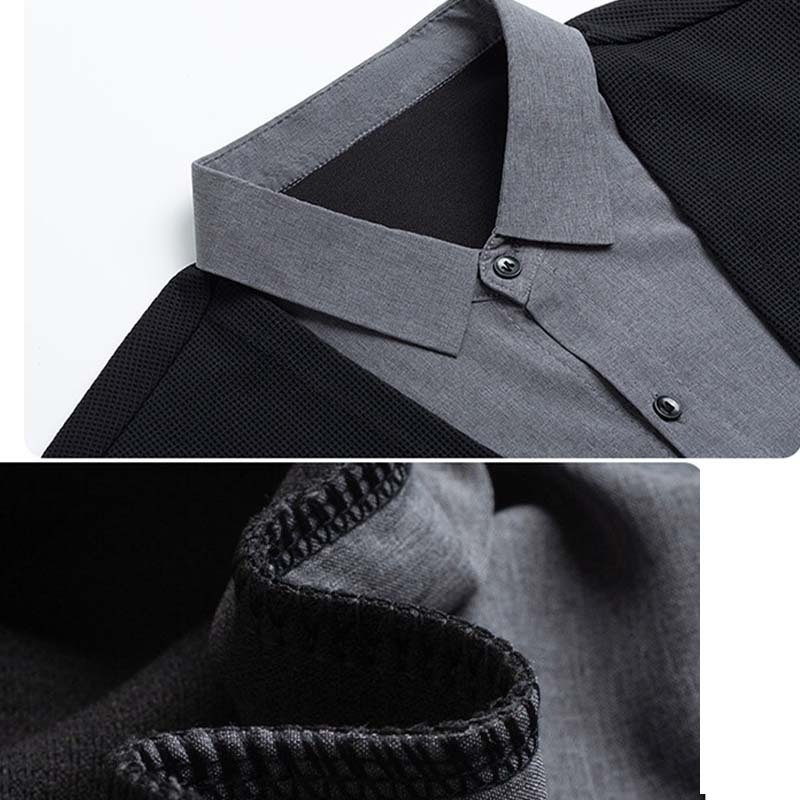 Men's Faux Two-Piece Cardigan – Lightweight Luxury Spring/Autumn Business Jacket with Folded Collar, New Arrival