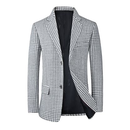 Men’s Casual Plaid Blazer Jacket for Spring and Fall | Slim Fit Stylish Versatile Suit Coat for Business and Leisure