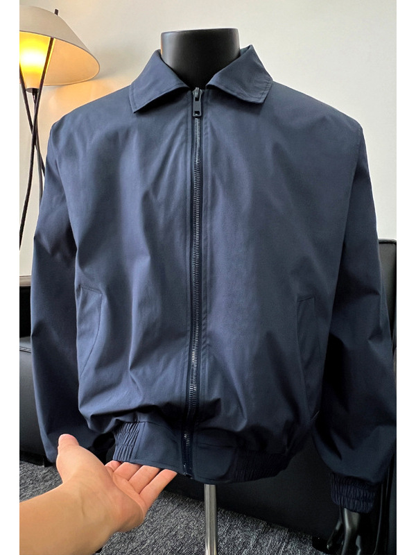 Men's Short Flight Jacket | American Vintage Spring Trendy All-Match Collared Coat, Casual Rebel Style