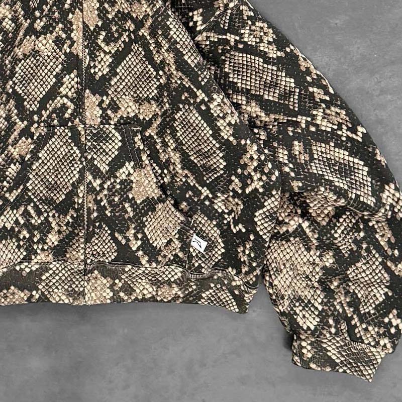 Unisex Python Print Digital Hoodie | Loose Fit Pullover Zipper Sweatshirt, Trendy & Casual, Must-Have Versatile Piece