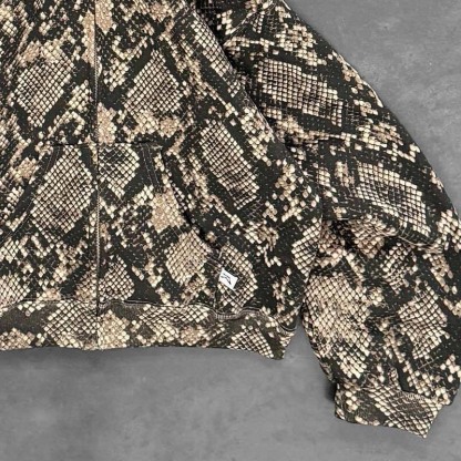 Unisex Python Print Digital Hoodie | Loose Fit Pullover Zipper Sweatshirt, Trendy & Casual, Must-Have Versatile Piece