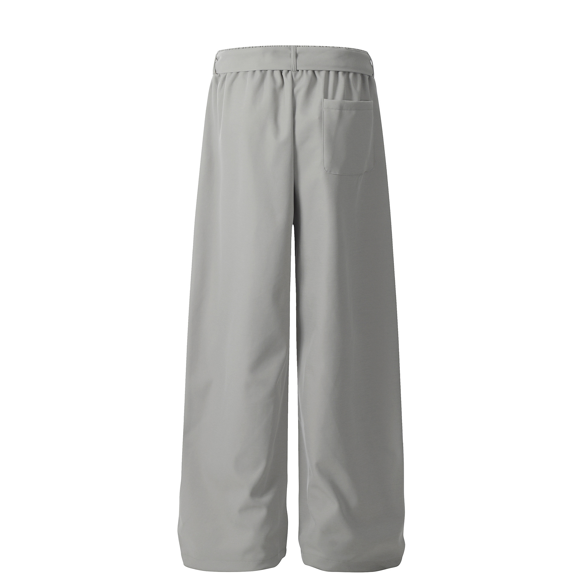 Men’s Vintage Wide-Leg Dress Pants – Unisex Smooth Drape Trousers with Curved “Scimitar” Cut, Loose Retro Streetwear Style