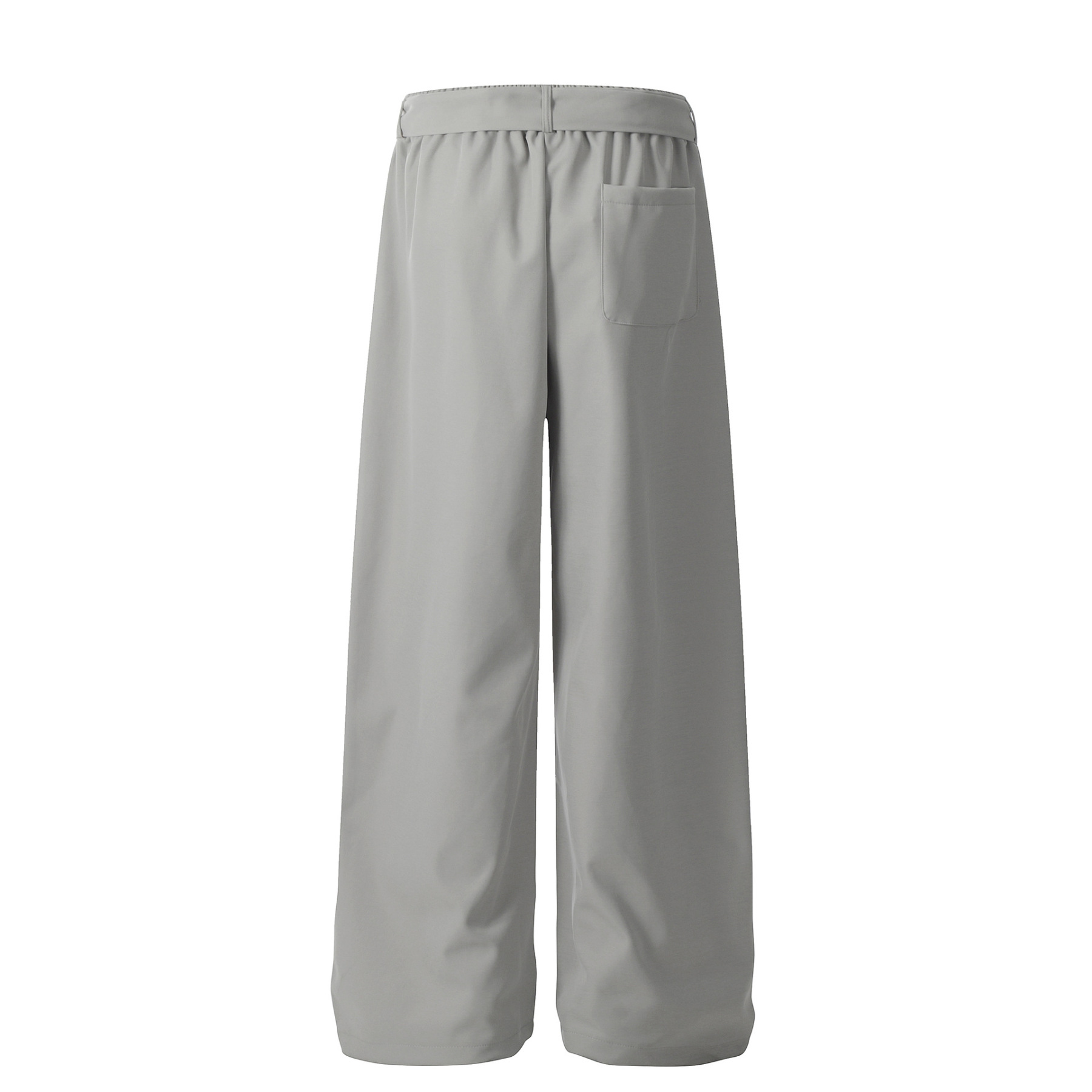 Men’s Vintage Wide-Leg Dress Pants – Unisex Smooth Drape Trousers with Curved “Scimitar” Cut, Loose Retro Streetwear Style