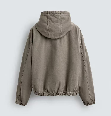 Early Autumn Vintage Cotton Hooded Jacket for Men | Retro Casual Outerwear