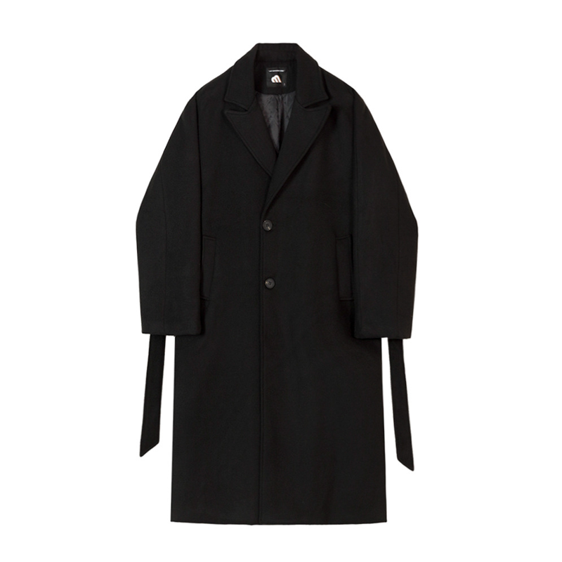 Men's Over Knee-length Blended Coat, Thick and Warm Winter Men's Windbreaker, Classic Business Casual Windbreaker