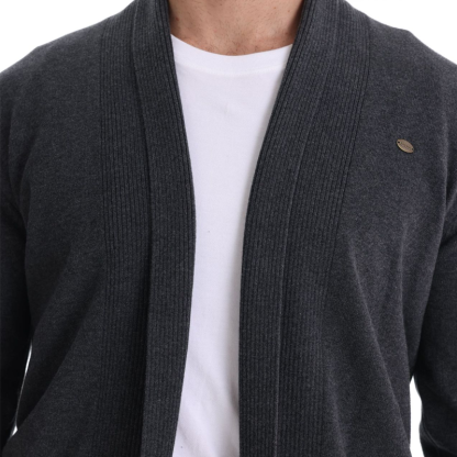Men's Cotton V-Neck Sweater Cardigan, Fall Winter Knit Sweater, Men's Business Casual Cardigan, Premium Cotton V-Neck Open Front Sweater