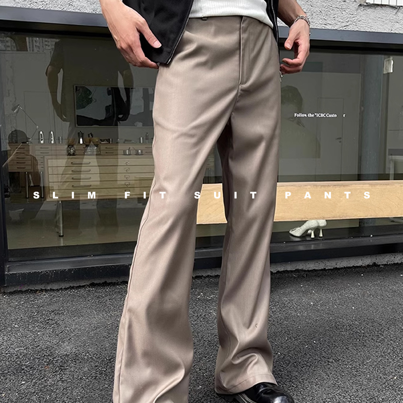 Men's Loose Wide Leg Pants, Casual Flared Pants, Wrinkle-free and Iron-free, Suitable For Daily Commuting and Business Casual Office