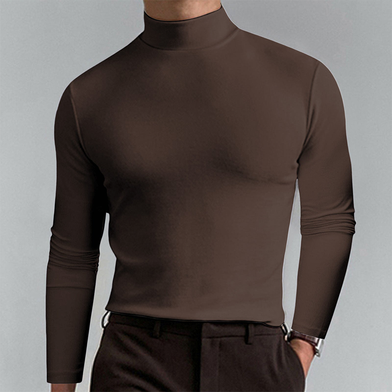 🔥 LAST DAY PROMOTION - 50%OFF 🔥Ultimate Comfort Thermal Men's High Neck T-Shirt, Stretch, Breathable, All-Season Layering Shirt for Business Casual, Slim Fit for Gym & Daily Wear