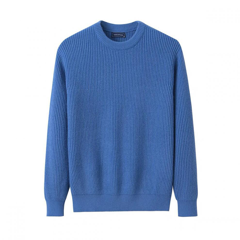 Men's Fall Winter Chunky Knit Sweater, Heavyweight Relaxed Fit Crewneck Knit Pullover