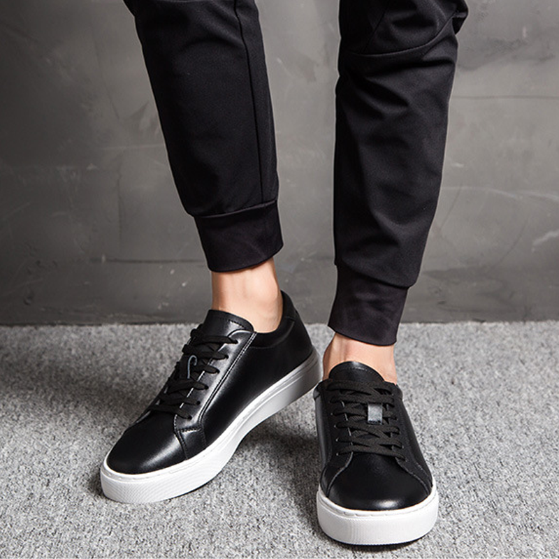 Men's Cowhide Leather Sneakers, Everyday Casual Shoes, Comfort for Walking, Versatile Low Top Casual Business Casual Shoes