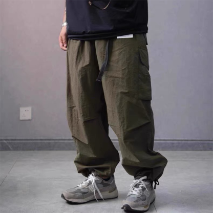 Men's Cargo Jogger Pants, Functional Cargo Pants, Multi-Pocket Tactical Trousers, Tech Utility Tapered Pants with Drawstring, Urban Utility Trousers for Daily Wear