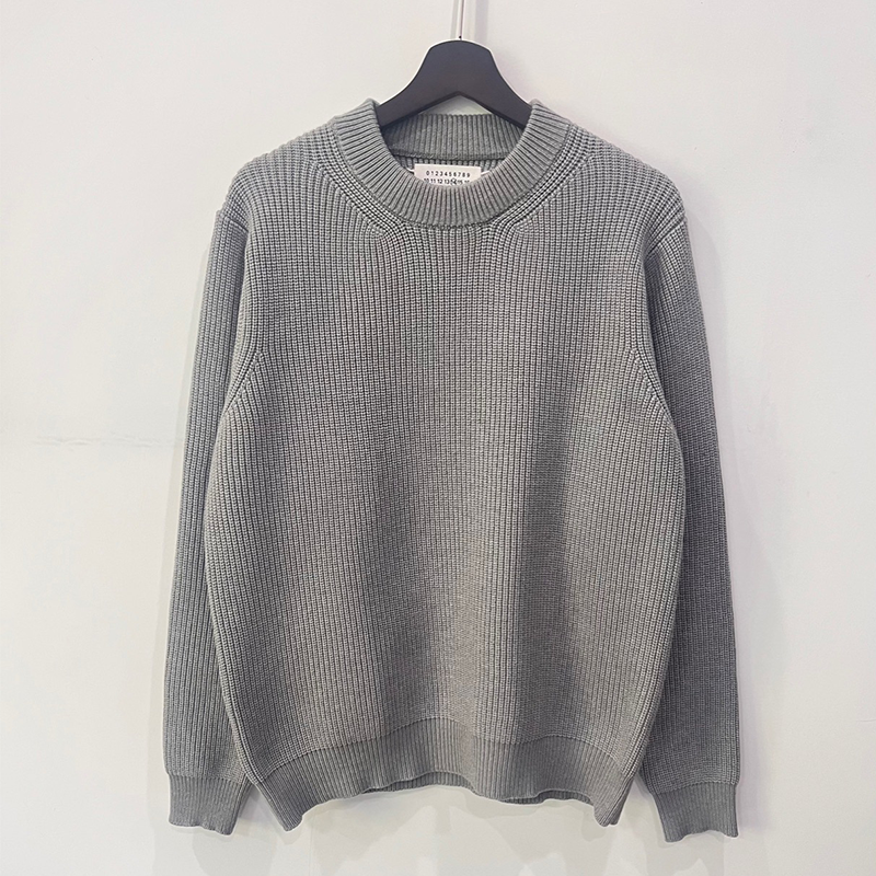 Men's Modal Crewneck Knit Sweater, 900G Heavyweight Relaxed Fit Knit, Thick and Durable, Casual Pullover
