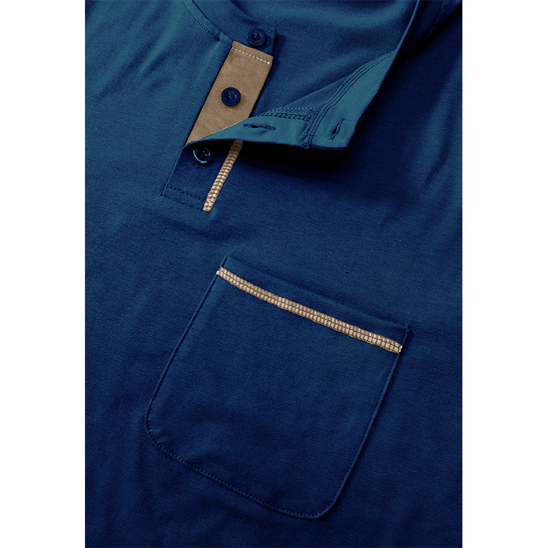 Men's Short Sleeve Classic Henley Is Versatile, Comfortable And Durable