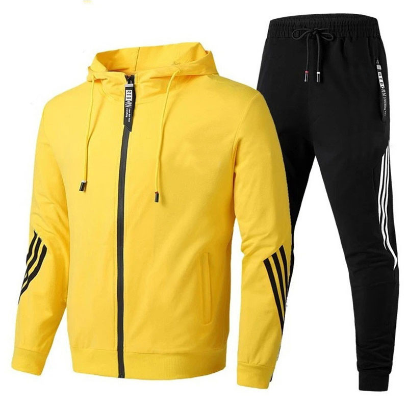 Men's Lightweight Hooded Tracksuit Set - Breathable Casual Sportswear | Street Fitness Jogging Tracksuit