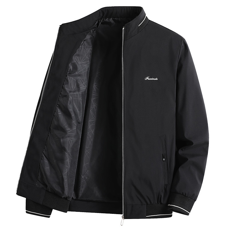 Men's Stand Collar Windproof Lightweight Jacket - Outdoor Casual Coat,Water-Resistant Travel Windbreaker