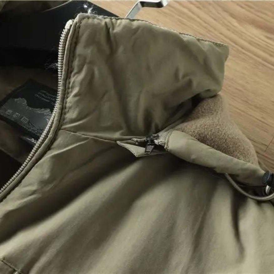 Autumn Fleece Lined Warm Hooded Jacket Men's Coat Waterproof Jacket Outdoor Hiking And Travel Hooded Windbreaker