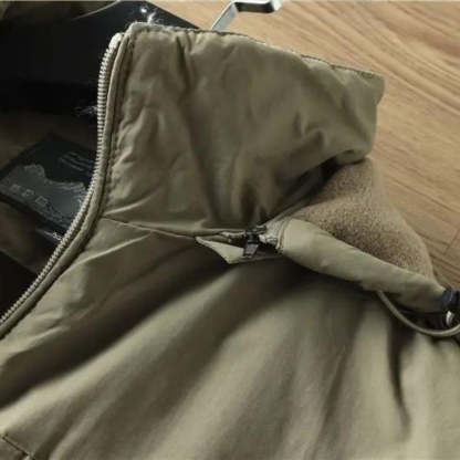 Autumn Fleece Lined Warm Hooded Jacket Men's Coat Waterproof Jacket Outdoor Hiking And Travel Hooded Windbreaker