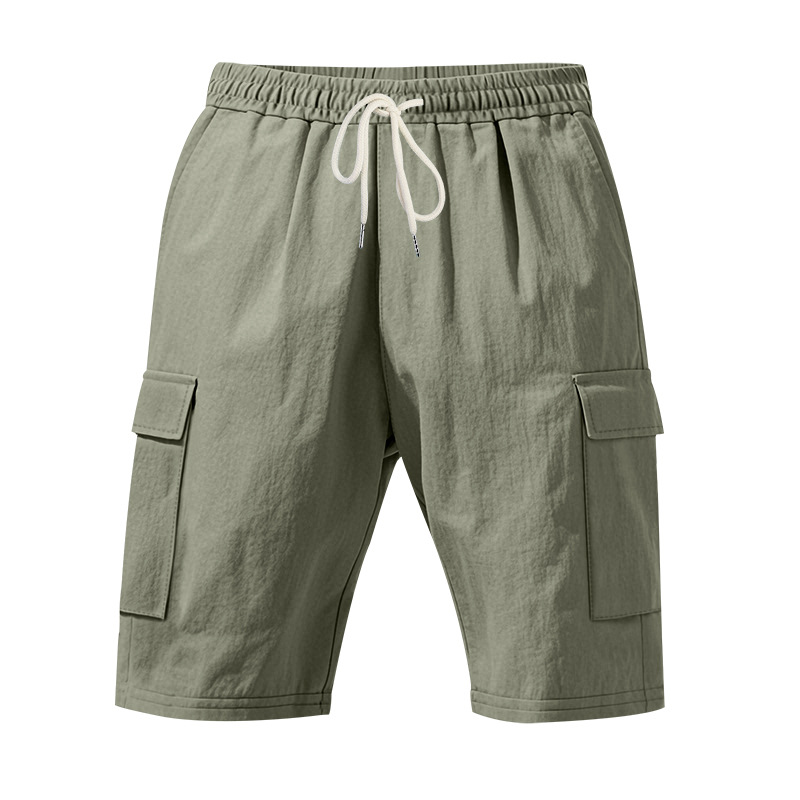 Men's Linen Multi-Pocket Cargo Shorts
