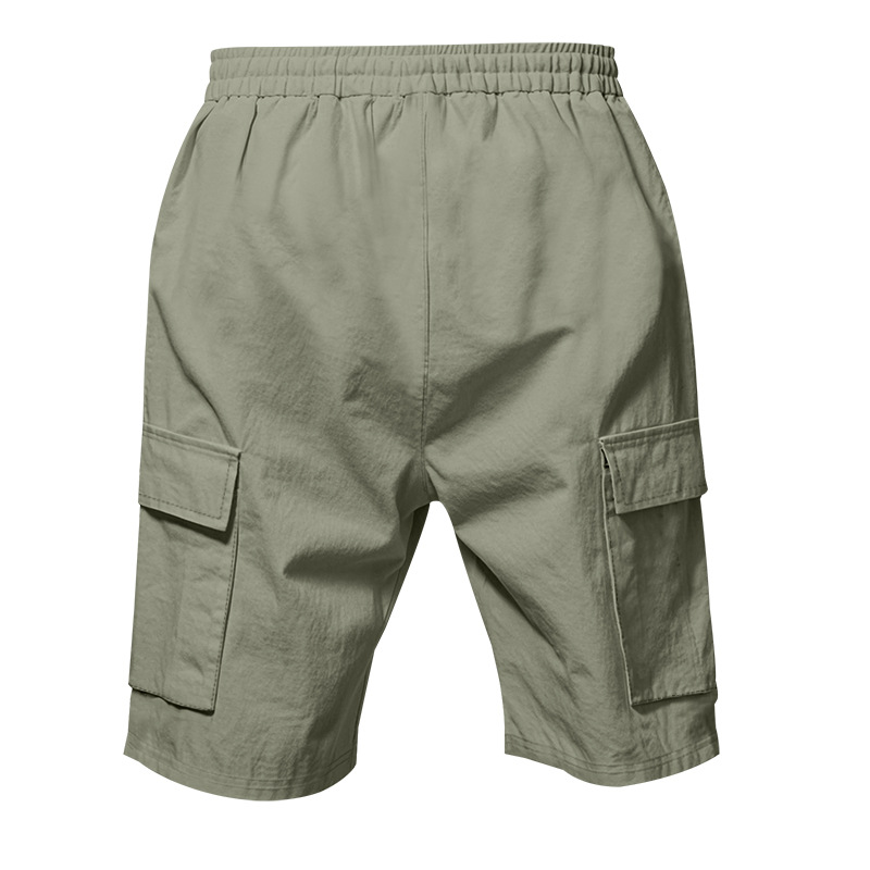 Men's Linen Multi-Pocket Cargo Shorts