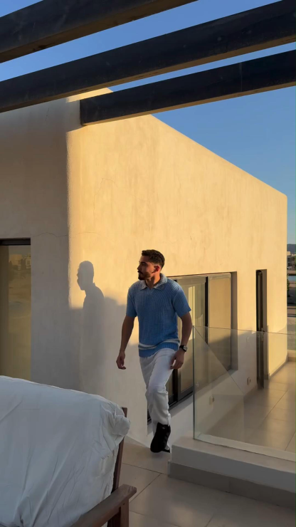 Summer Men's Knitted Short-Sleeved Shirt Slim Fit Solid Color Casual Lapel Half-Sleeved Shirt Bottoming Shirt