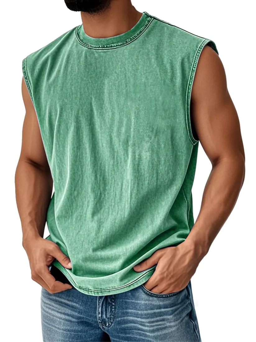 FINAL SALE⚡10 Packs for $34.99⚡ - Men's Retro Round Neck Casual Solid 
