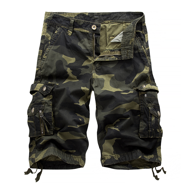 Men's Outdoor Camouflage Cargo Shorts,Beach Casual Shorts With Pockets