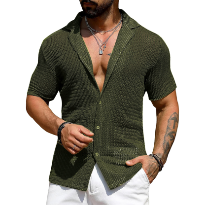 Men's Summer Cool Knitted Mesh Shirt