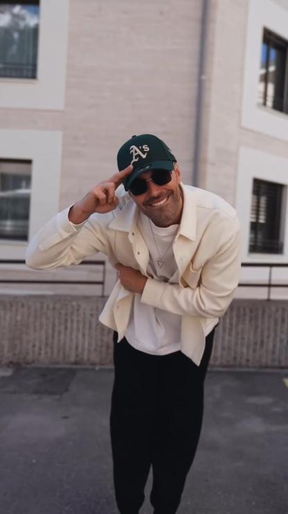 Men's Casual All-Match Pure White Long-Sleeved Jacket T-Shirt