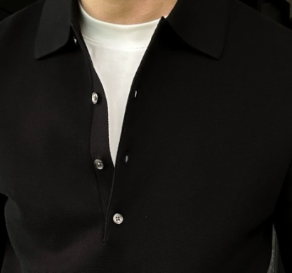Men's Stylish Long Sleeve Shirt with Turn-Down Collar – Fall & Winter Fashionable, Warm, and Trendy Outerwear