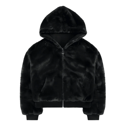 2025 New Men's Zip Hoodie, Heavyweight Jacket with Leopard Print, Double-Sided Wear (Gray/Leopard Print)