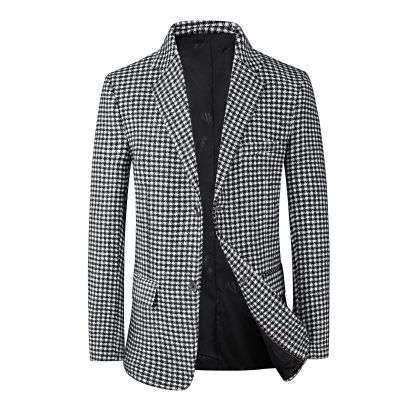 Men’s Casual Plaid Blazer Jacket for Spring and Fall | Slim Fit Stylish Versatile Suit Coat for Business and Leisure