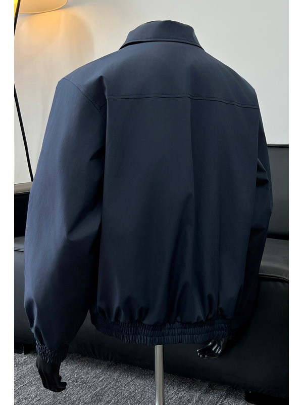 Men's Short Flight Jacket | American Vintage Spring Trendy All-Match Collared Coat, Casual Rebel Style