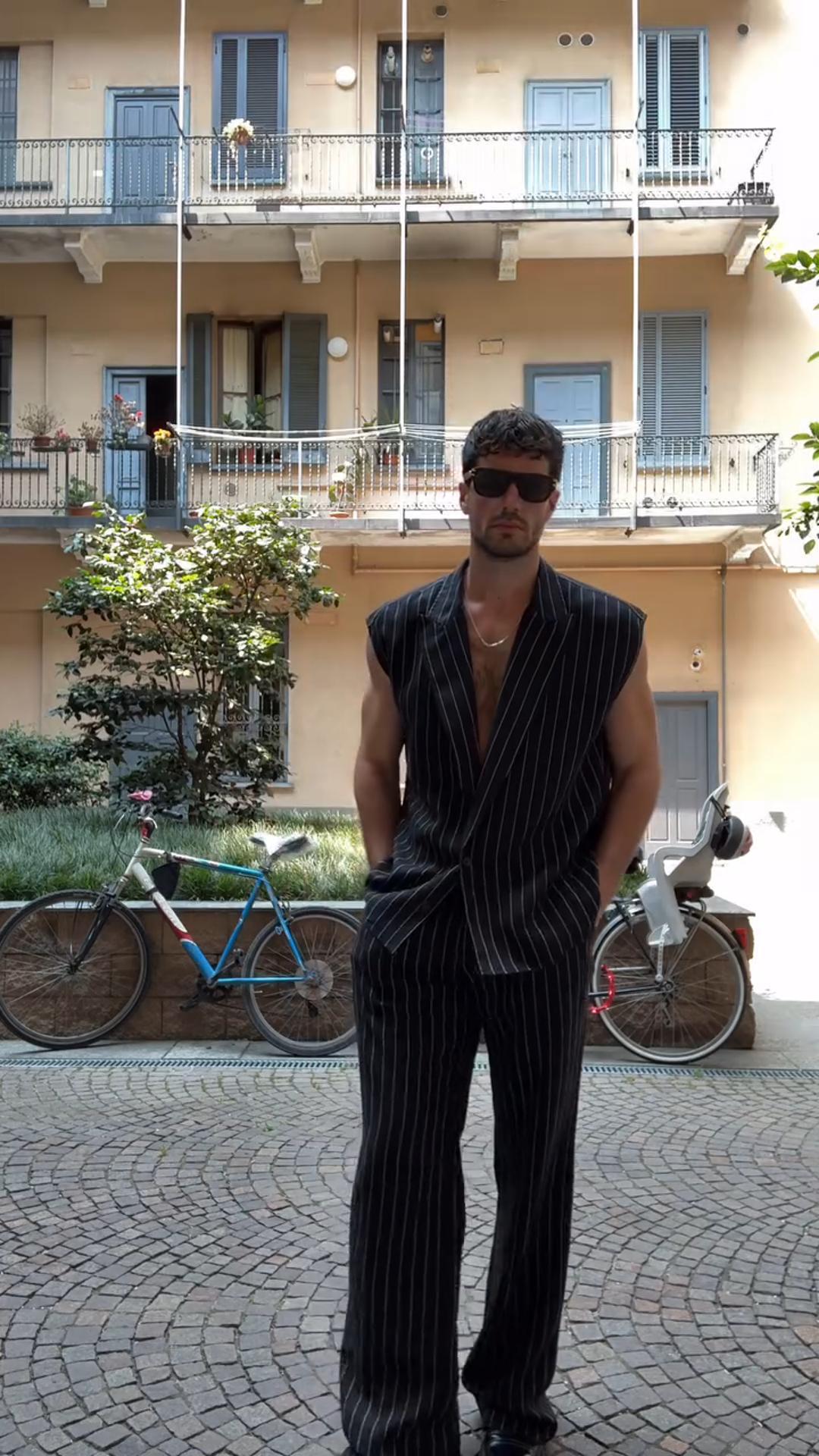 Summer Men's Suit Collar Design Sleeveless Vest