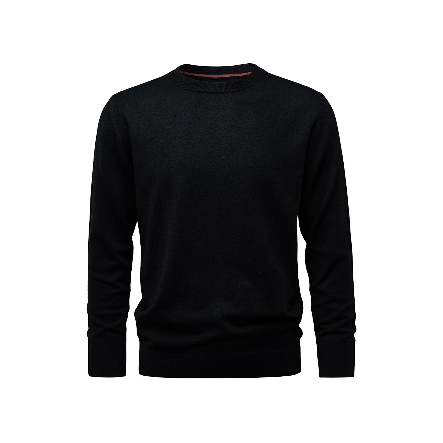 Men’s Wool Crewneck Sweater – Fall Winter Solid Knit Pullover, Soft Minimalist Base Layer in Relaxed Fit